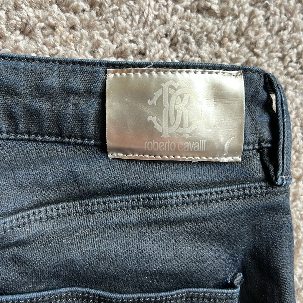 Roberto Cavalli Black Coated Skinny Jeans - Picture 3 of 4